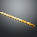 Handcrafted Wooden Flute With Natural Finish And Six Holes Design
