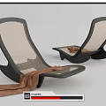 Quiet Lounger Rattan Lounger 3d model