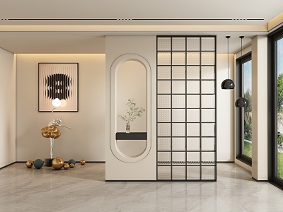 Entrance aisle partition model