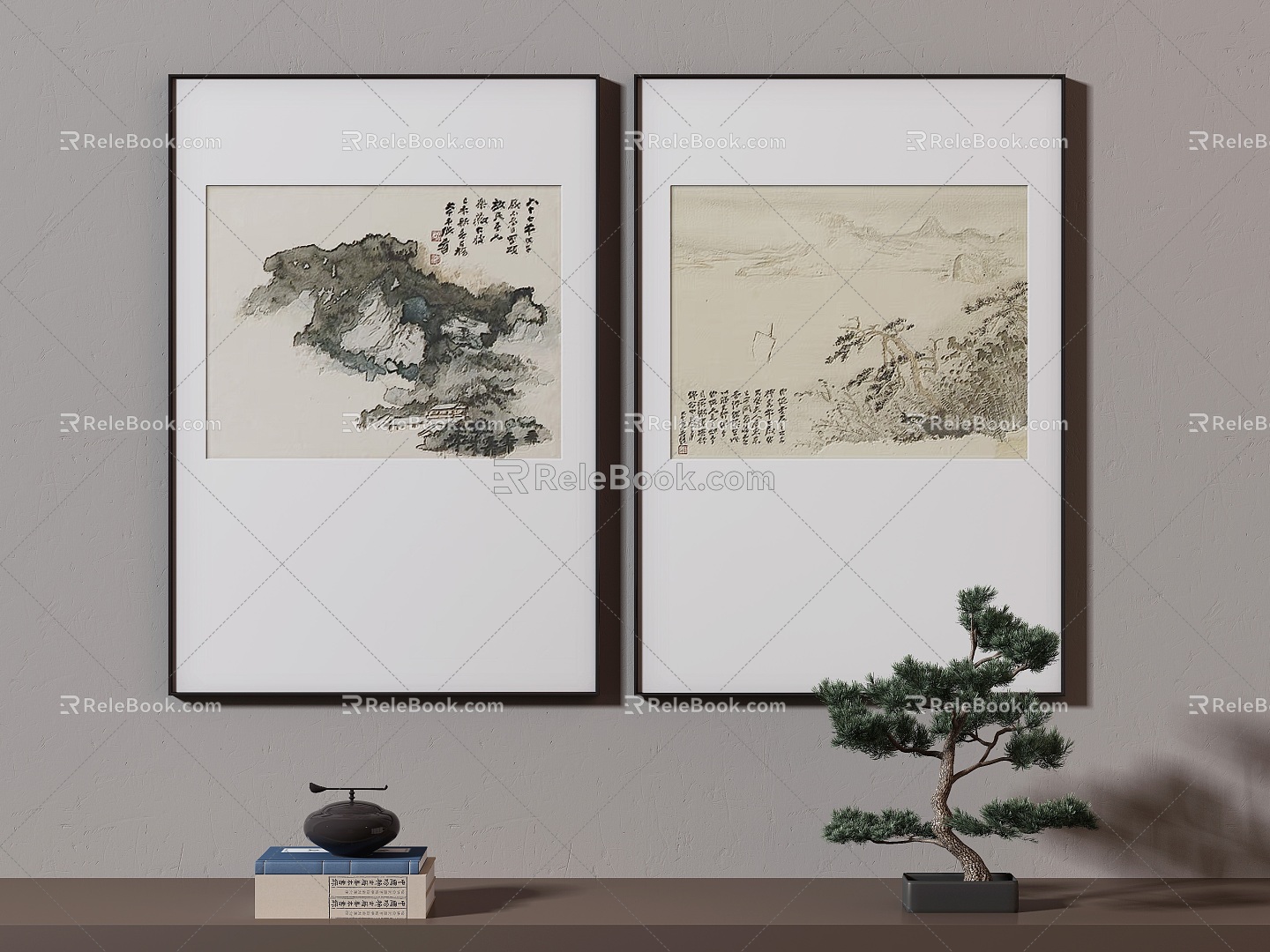 New Chinese Decorative Painting 3d model