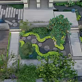 Traditional Japanese Karesansui Dry Landscape Garden With Stones Gravel And Green Plants