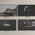 Modern Wall Mounted Televisions Display Desert Landscape Planet TURA And Cafe Content