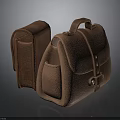 Brown Leather Daily Use Bags With Classic Design Straps And Pockets