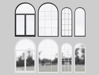 European-style windows Aluminum alloy windows Curved windows Floor-to-ceiling windows 3d model