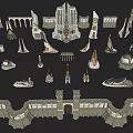 Nordic Fantasy Style Architecture Science Fiction Future Urban Architecture Creative Future Fantasy Architecture Science Fiction Residential Architecture 3d model