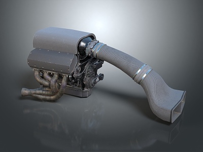 modern engine car engine 3d model