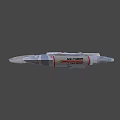 Futuristic Sci Fi Spaceship Design With Glowing Lights And Starry Background