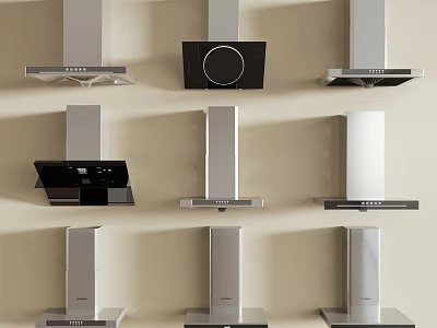 Various Modern Kitchen Range Hoods As Essential Appliances For Home Use 3d model