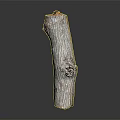 Wooden Stone Log Shaped Decorative Item With Natural Texture And Surface Details