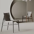 Modern Dining Chairs With Gray Frame White Seat And Wooden Legs In Simple Curved Background