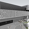 Style Interspersed with 7-storey Community Center 3d model
