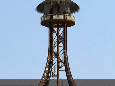 Modern Watchtower Viewing Pavilion 3d model