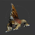 Realistic Dinosaur Model With Spiked Sail And Sharp Claws As Prehistoric Reptile Creature 3d model