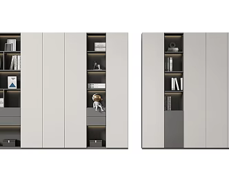 Modern bookcase 3d model