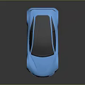 Shiny Blue Concept Car With Sleek Modern Design And Aerodynamic Body