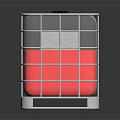 Red IBC Container With Metal Frame And Pallet Base For Liquid Storage 3d model