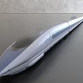 Sleek Modern High Speed Train With Aerodynamic Design And Silver Exterior Finish