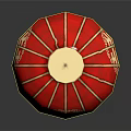 Traditional Chinese Red Lantern Furniture With Golden Decorations And Hanging Tassels