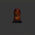 Medical Training Head Model With Red Surface And Dark Base Stand