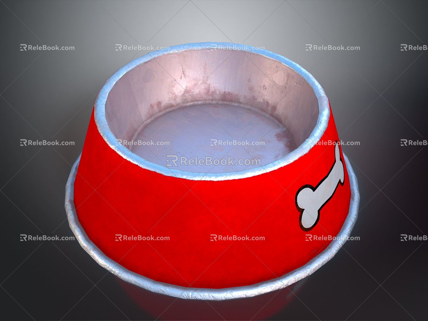 Pet food basin food basin dog basin pet bowl dog bowl dog wolf basin dish metal plate metal dish 3d model