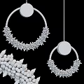 Luxurious Modern Chandelier with Crystal Embellishments and Golden Circular Frame for Interior Decor