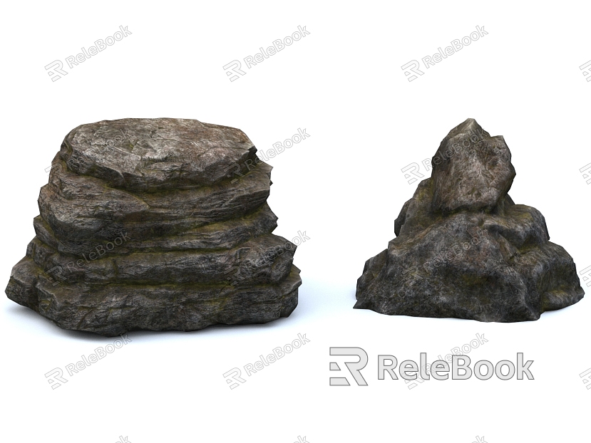 Rock stone rockery mountain natural landscape model