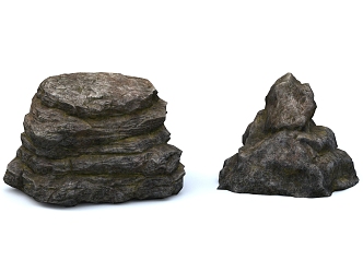 Rock stone rockery mountain natural landscape 3d model