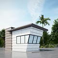 Modern Security Booth 3d model
