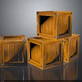 Wooden Storage Boxes With Metal Rivets And Retro Design For Household Use