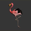 Modern Flamingo Cartoon Flamingo Anime Flamingo 3d model