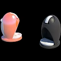 Pink And Black Egg Shaped Kitchen Appliances With Compact Modern Design For Home Use