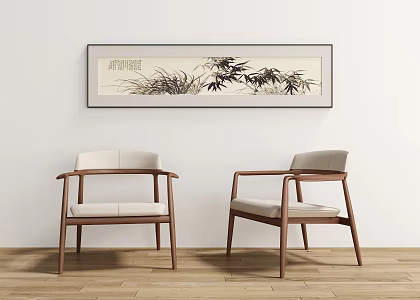 New Chinese Style Leisure Chair Leisure Chair Book Chair Tea Chair Single Chair 3d model