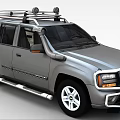Silver Chevrolet SUV Exterior Design With Roof Rack Side Steps And Front Bumper