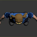 3D Female Biological Character With Blonde Twin Ponytails Yellow Scarf Blue Jacket And Black Boots