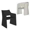 Modern Black And White Dining Chairs With Stylish Leather Upholstery Design