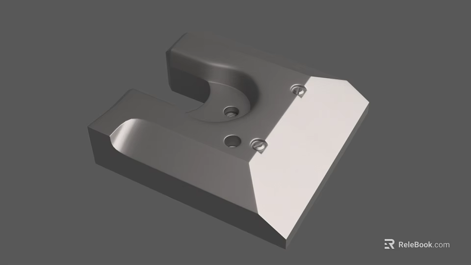 Metal Mechanical Component With Holes And Geometric Structure For Industrial Applications 3d model 