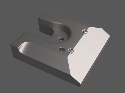 Metal Mechanical Component With Holes And Geometric Structure For Industrial Applications 3d model