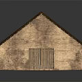 Rustic Wooden Barn Exterior Design With Brown Roof And Wooden Door