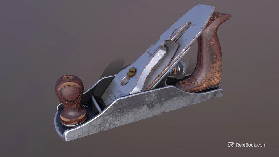 High Quality Hardware Tools Metal Woodworking Plane With Wooden Handle For Carpentry 3d model 