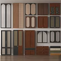 Various Stylish Wardrobe Doors Featuring Wooden Glass Panel And Mesh Designs