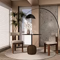 Modern Leisure Table and Chair Dining Table and Chair Combination Dining Table and Chair Seat Combination Coffee Table and Chair 3d model