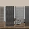 Room Dividers with Different Textured Glass Designs for Modern Interior Space Separation