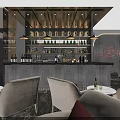 Modern Luxury Bar Interior With Sleek Counter Illuminated Wine Wall And Elegant Lighting