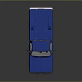 Classic Blue Pickup Truck Featuring Single Cab Design Shiny Exterior And Cargo Bed