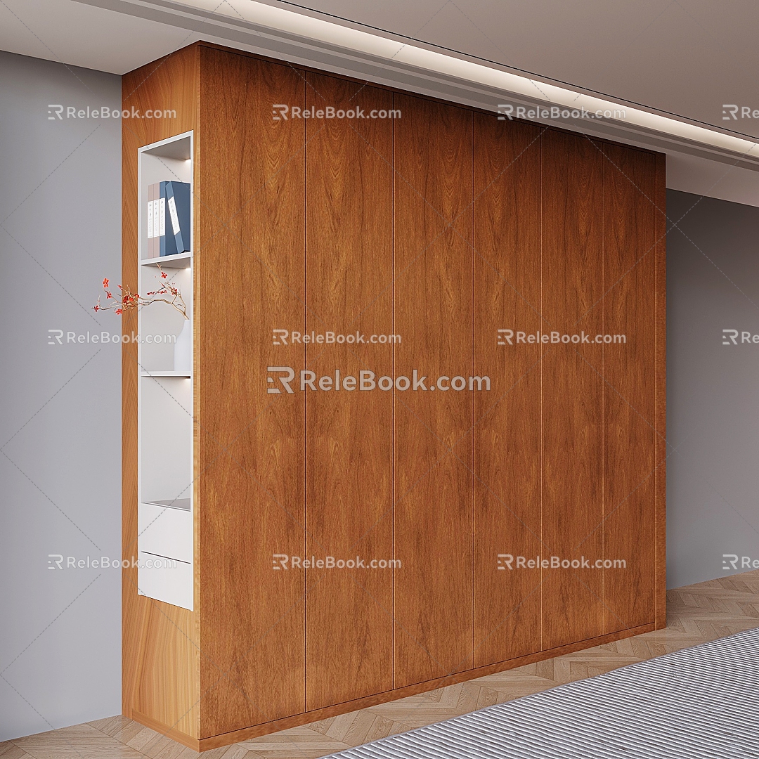 Middle-ancient style wardrobe top-style wardrobe walk-in custom solid wood wardrobe ornaments 3d model