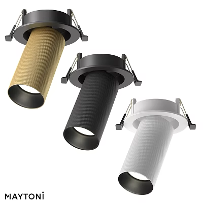 Modern Sleek Recessed Downlights Spotlights with Black White Gold Adjustable Design 3d model