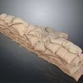 Durable Stacked Sandbags With Reinforced Seams For Household Flood Protection And Emergency Use