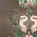 Elegant Green And White Dragon Shaped Artistic Photo Spot With Circular Sculptural Structure