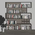 Simple bookcase 3d model