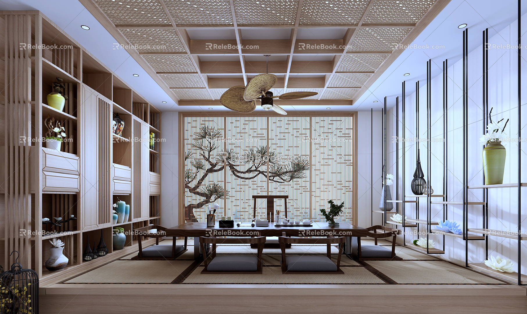 New Chinese Tea Room Study model